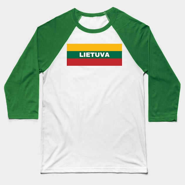 Lietuva in Lithuanian Flag Baseball T-Shirt by aybe7elf